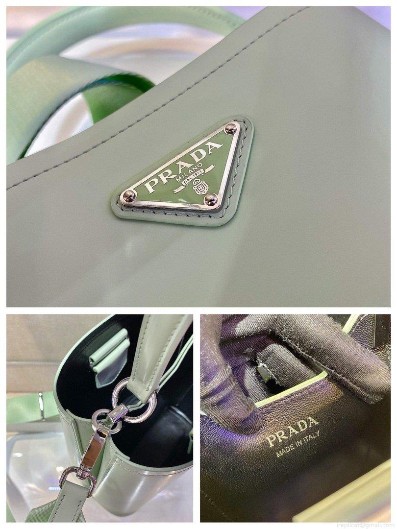 Prada Panier ostrich leather 1BA319 Bag Green