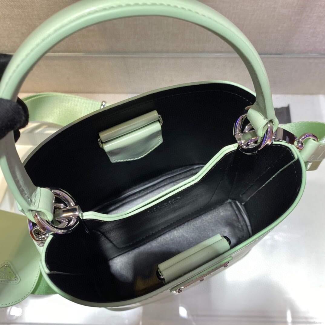 Prada Panier ostrich leather 1BA319 Bag Green