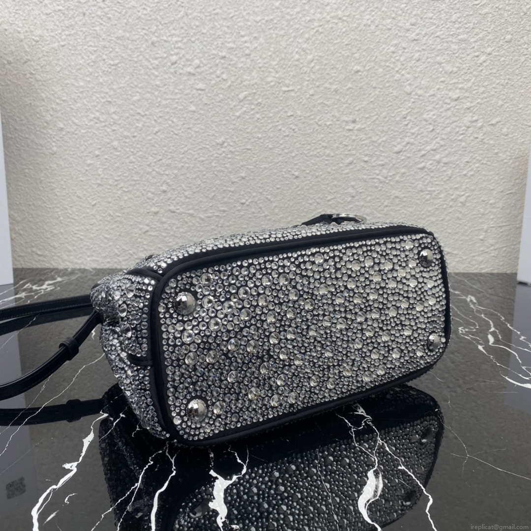 Prada 1BA896 Prada Galleria Saffiano leather small bag Black