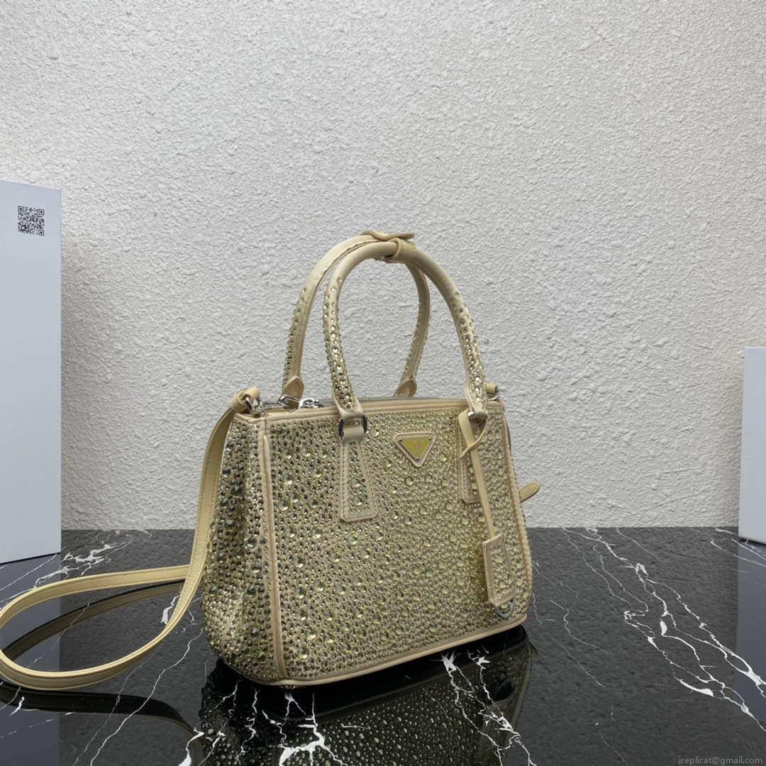 Prada 1BA896 Prada Galleria Saffiano leather small bag Gold