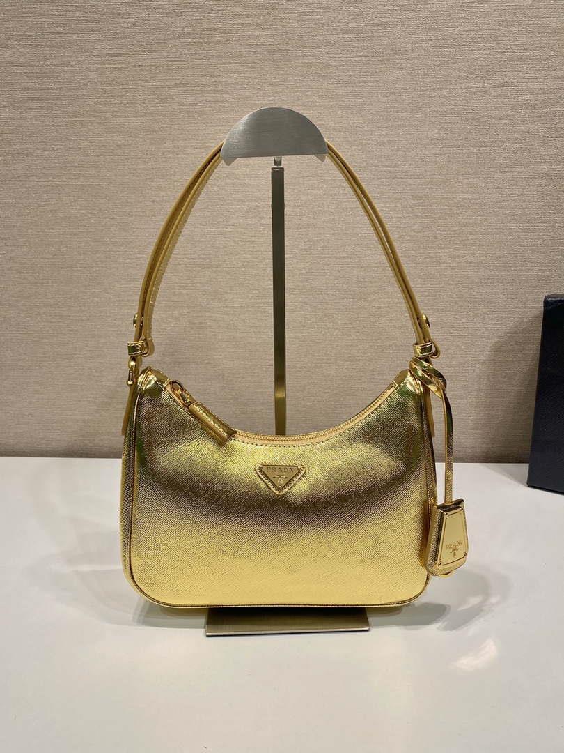 Prada 1BC204 Saffiano Leather Mini-Bag Gold