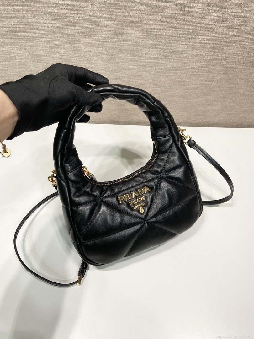 Prada 1BA384 Nappa-leather mini bag with topstitching