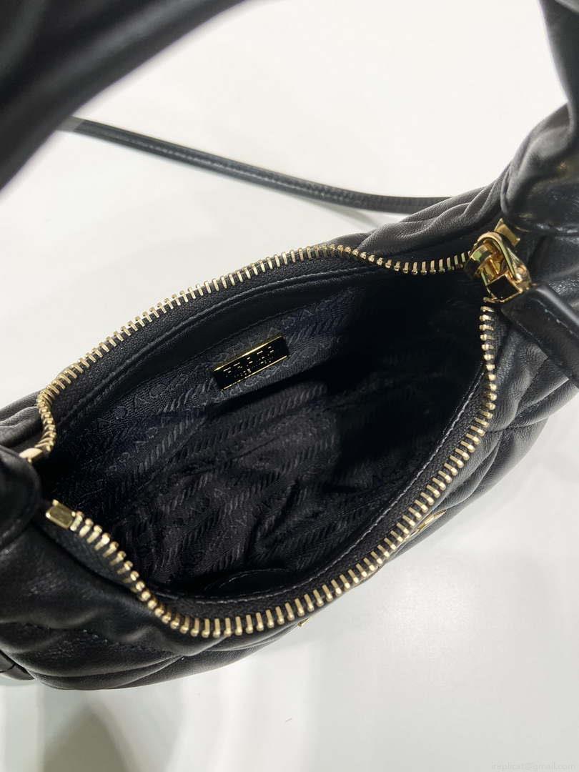 Prada 1BA384 Nappa-leather mini bag with topstitching