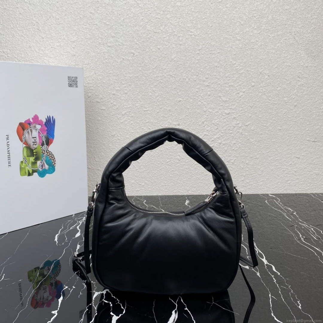 Prada 1BA384 Prada Soft Padded Nappa Leather Mini Bag Black