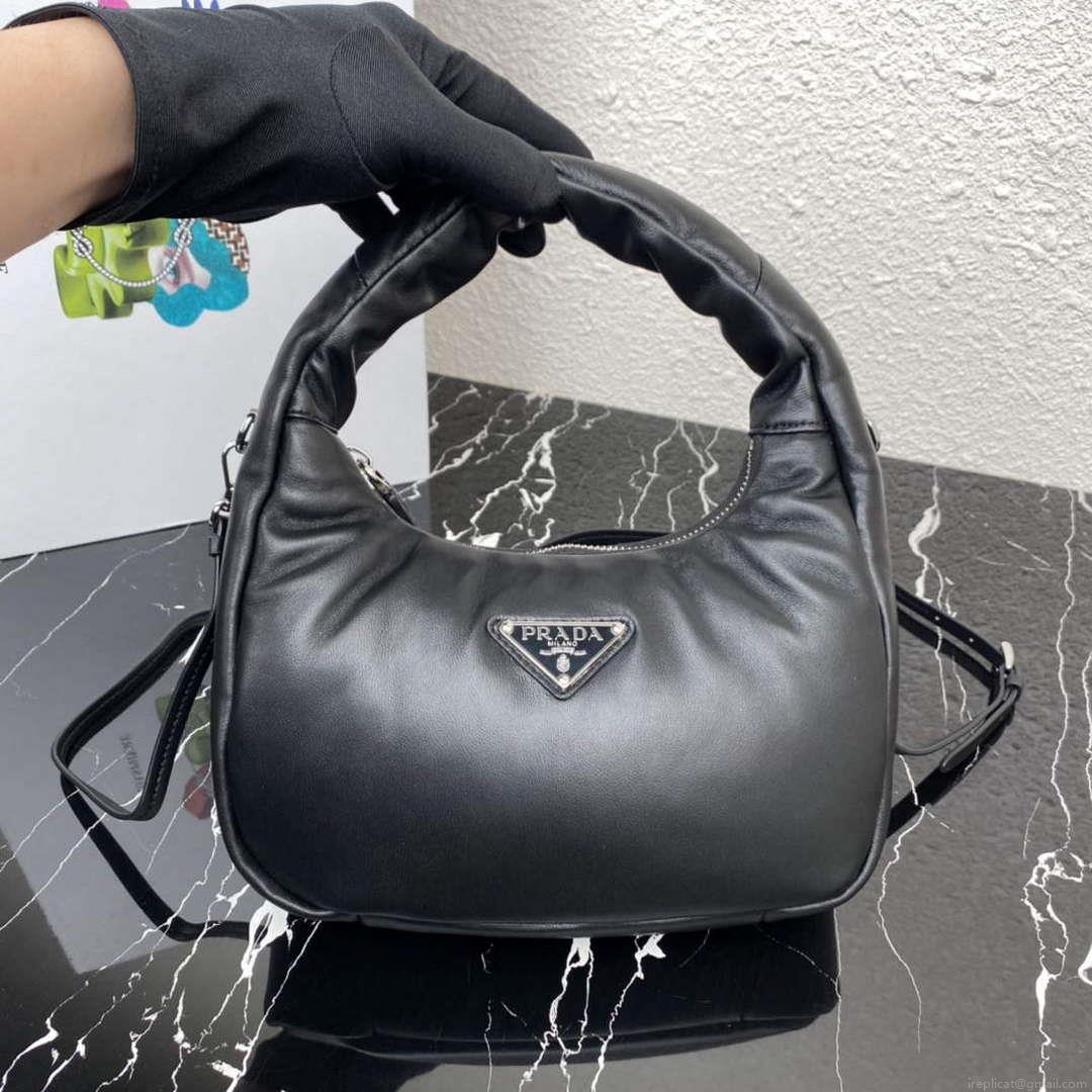 Prada 1BA384 Prada Soft Padded Nappa Leather Mini Bag Black