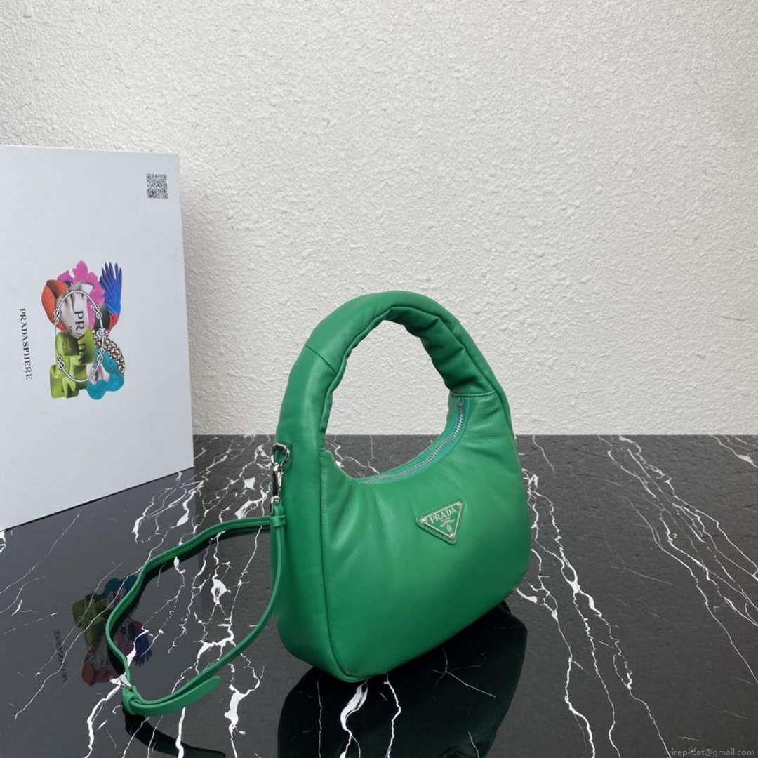 Prada 1BA384 Prada Soft Padded Nappa Leather Mini Bag Green