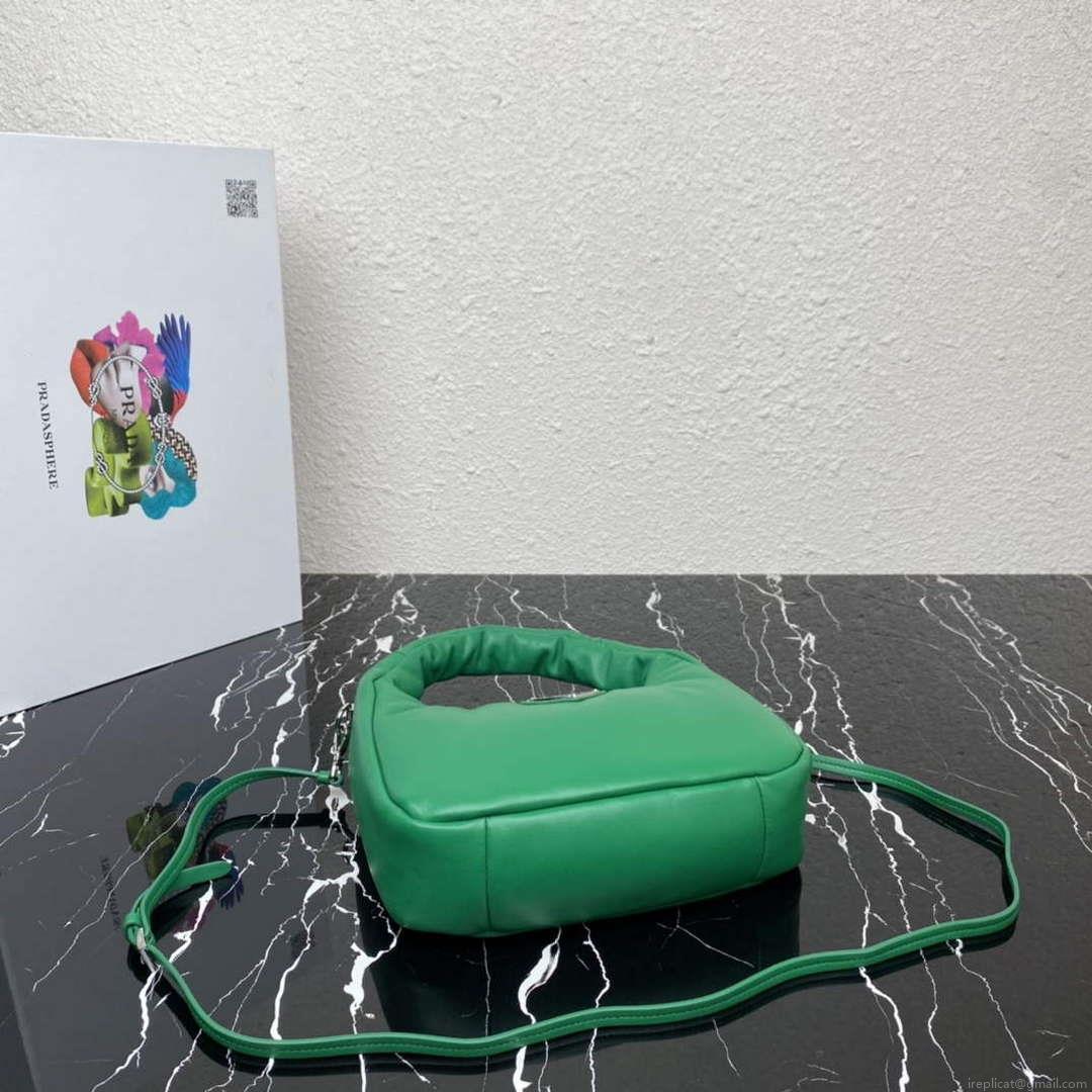 Prada 1BA384 Prada Soft Padded Nappa Leather Mini Bag Green