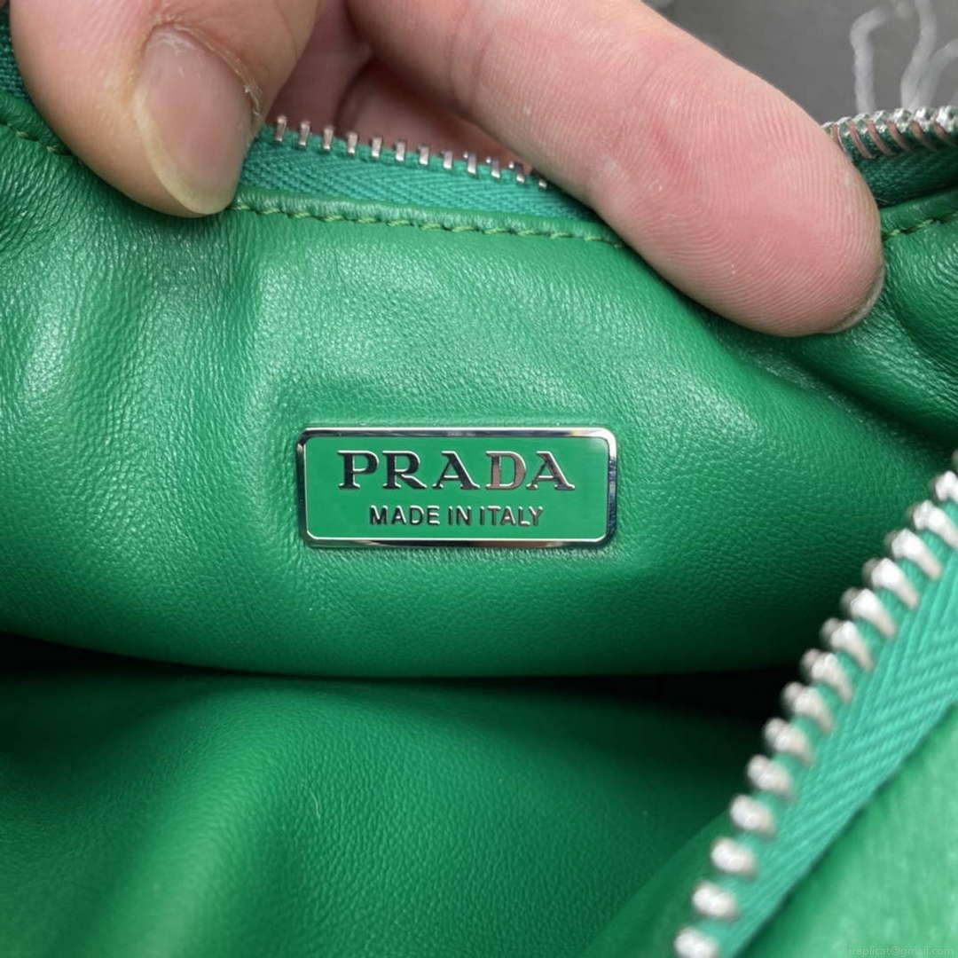 Prada 1BA384 Prada Soft Padded Nappa Leather Mini Bag Green