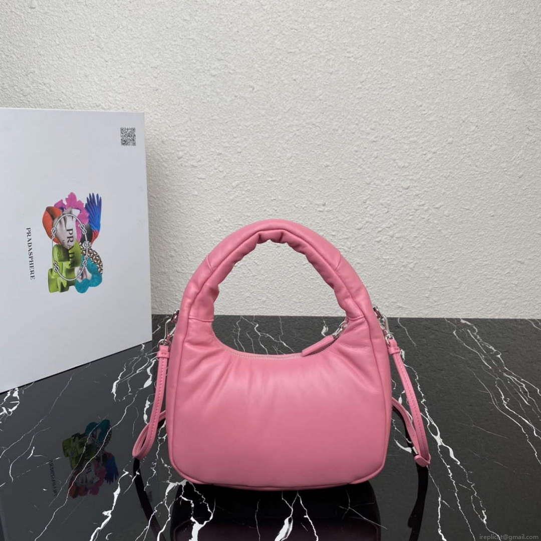 Prada 1BA384 Prada Soft Padded Nappa Leather Mini Bag Pink
