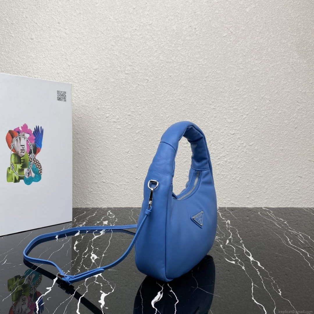 Prada 1BA384 Prada Soft Padded Nappa Leather Mini Bag Light Blue