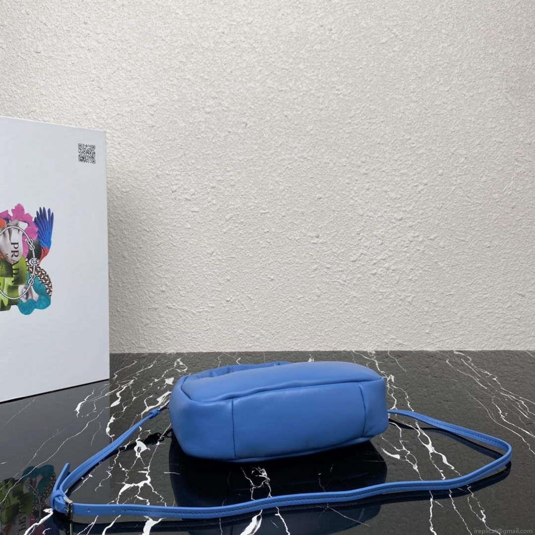 Prada 1BA384 Prada Soft Padded Nappa Leather Mini Bag Light Blue