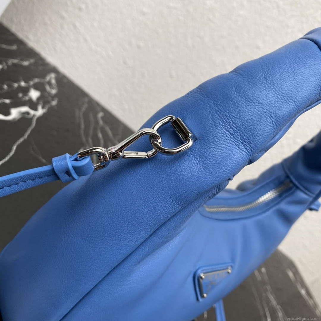 Prada 1BA384 Prada Soft Padded Nappa Leather Mini Bag Light Blue