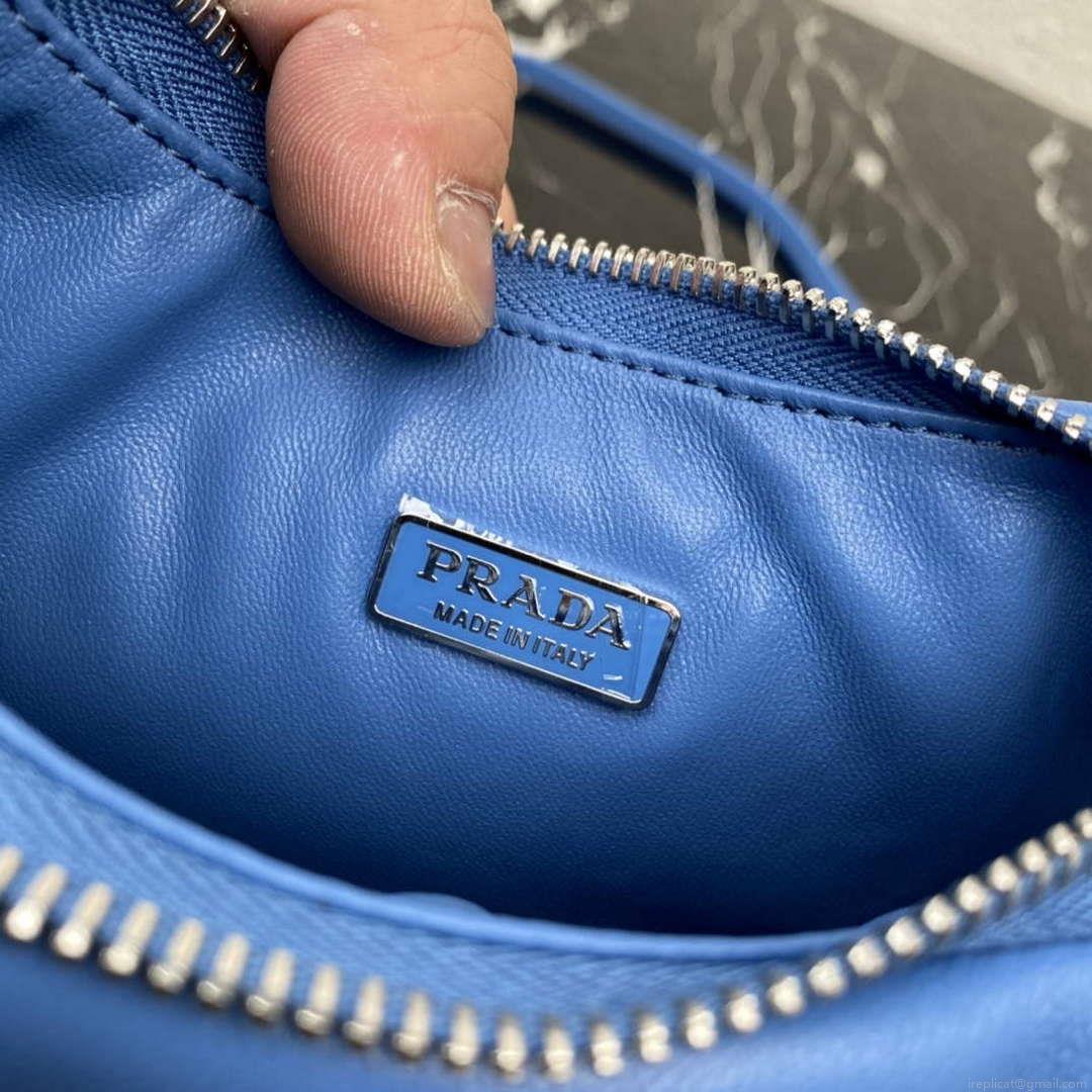 Prada 1BA384 Prada Soft Padded Nappa Leather Mini Bag Light Blue