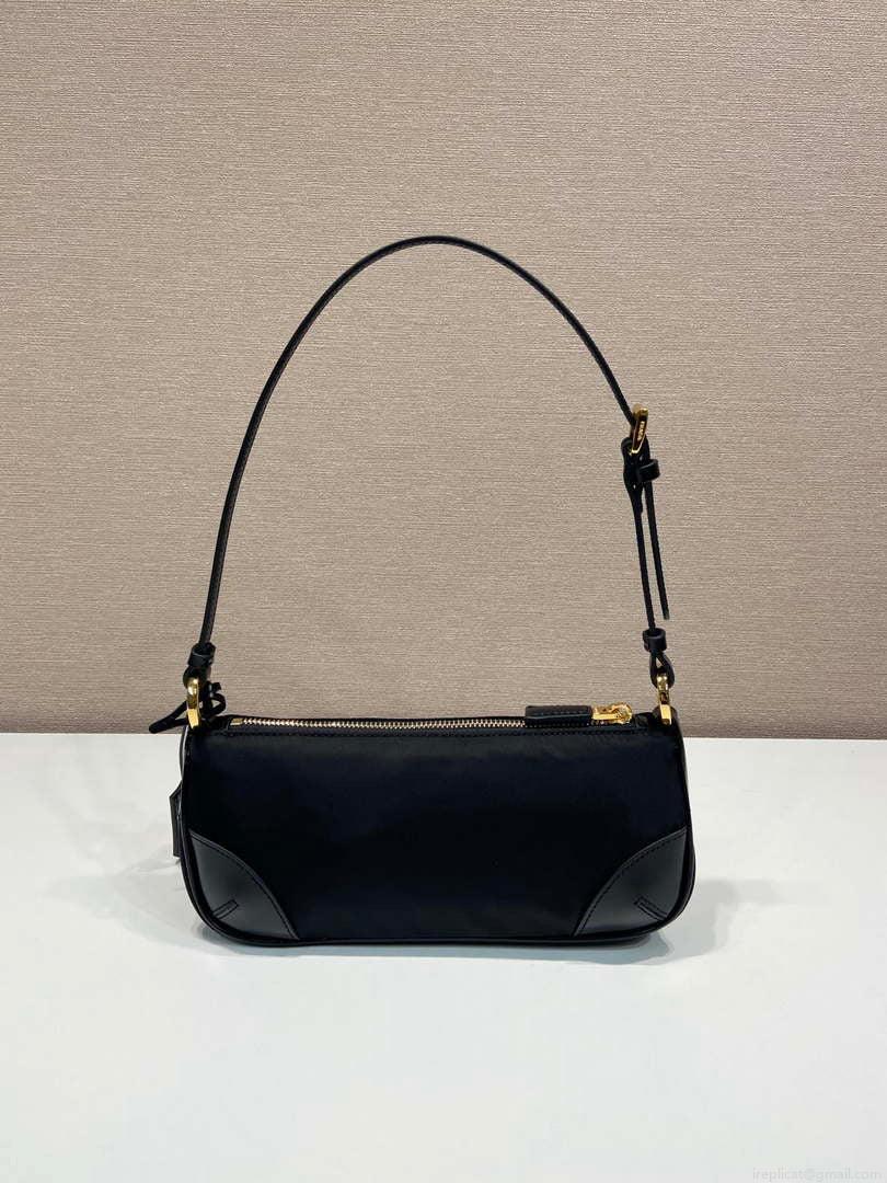 Prada 1BC201 Re-Edition 2002 small Re-nylon fabric shoulder bag Black