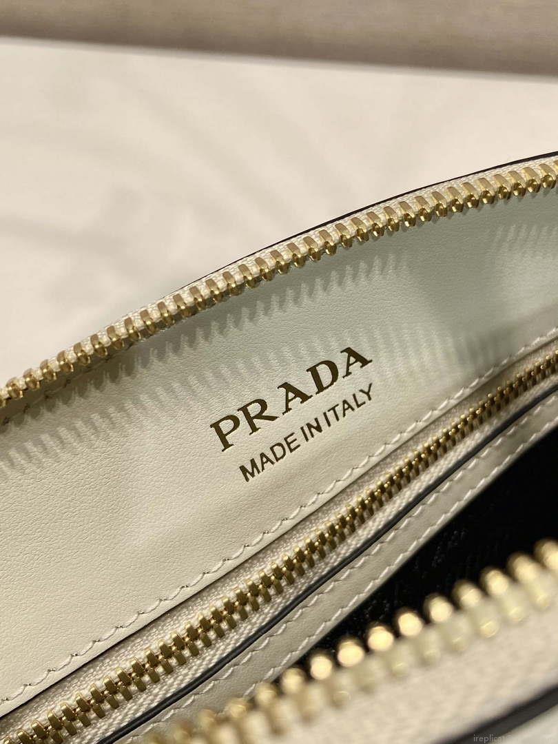 Prada 1BA427 Small leather handbag White