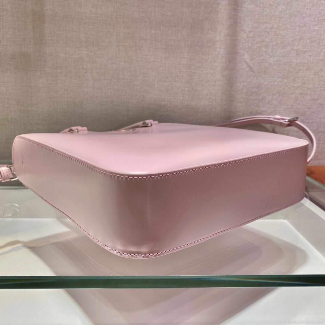 Prada 1BA330 Brushed Leather Tote Bag Pink