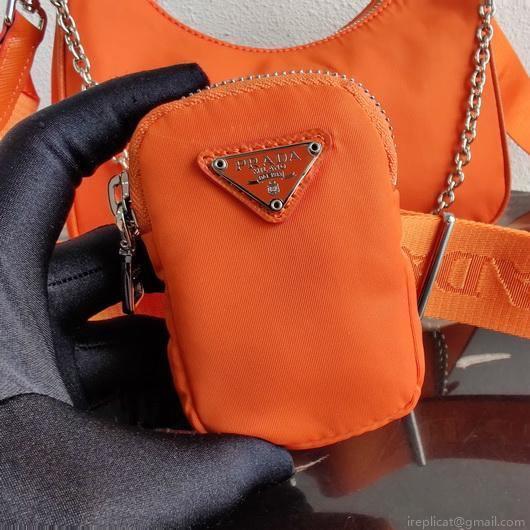 Prada 1BH204 Prada Re-Edition 2005 Nylon Bag Orange