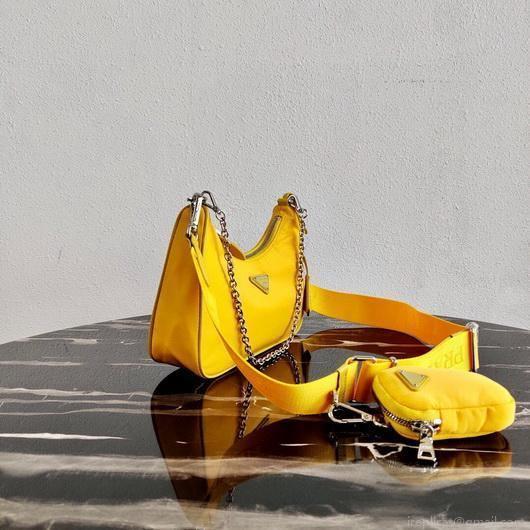 Prada 1BH204 Prada Re-Edition 2005 Nylon Bag Yellow