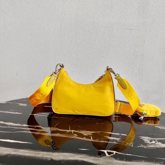 Prada 1BH204 Prada Re-Edition 2005 Nylon Bag Yellow