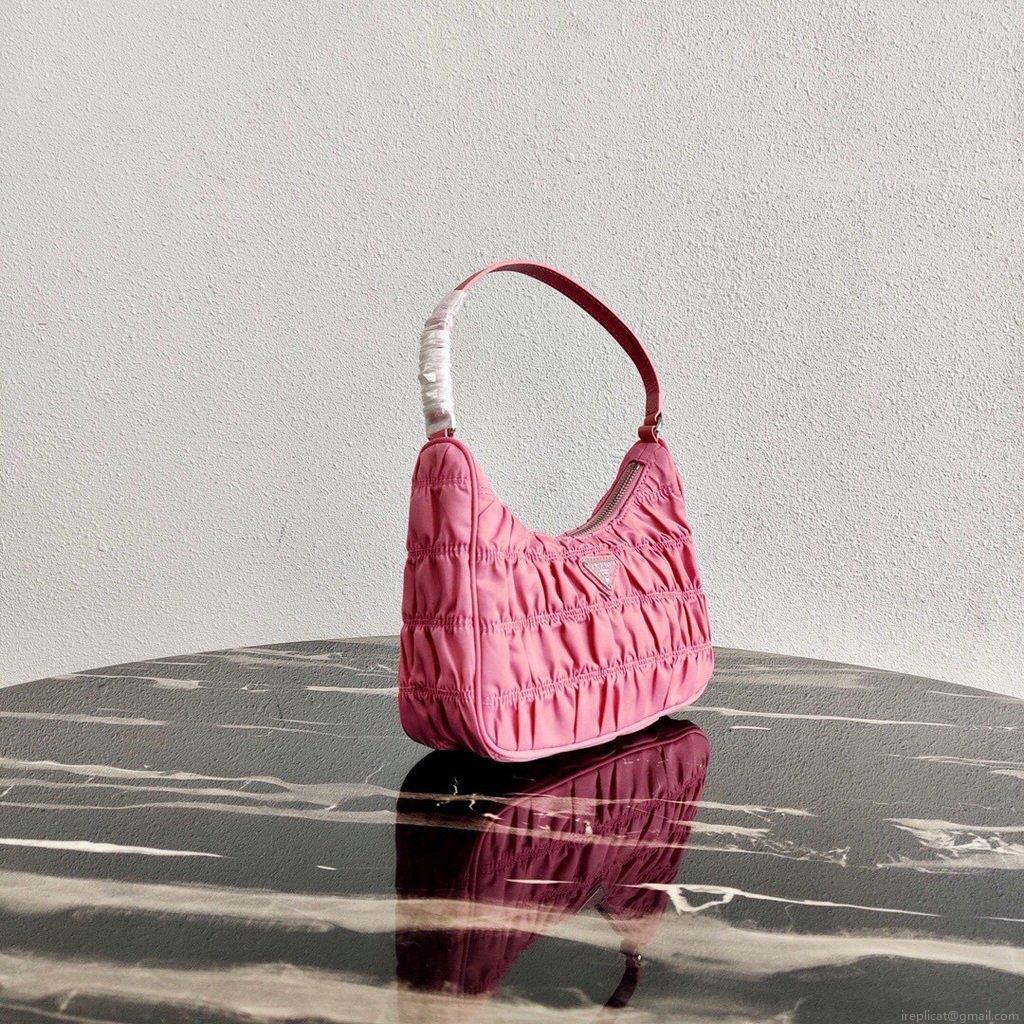 Prada 1NE204 Prada Nylon and Saffiano Leather Mini Bag in Pink