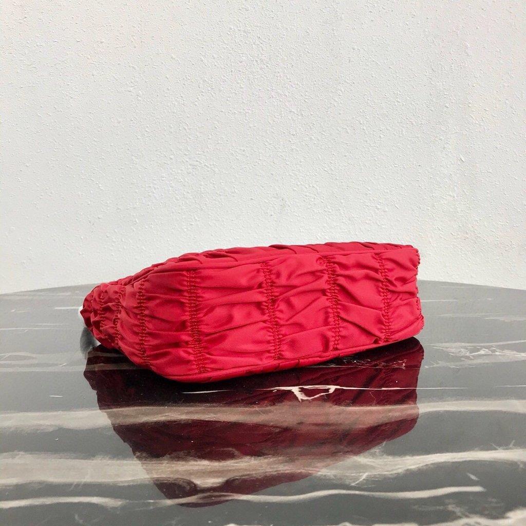 Prada 1NE204 Prada Nylon and Saffiano Leather Mini Bag in Red