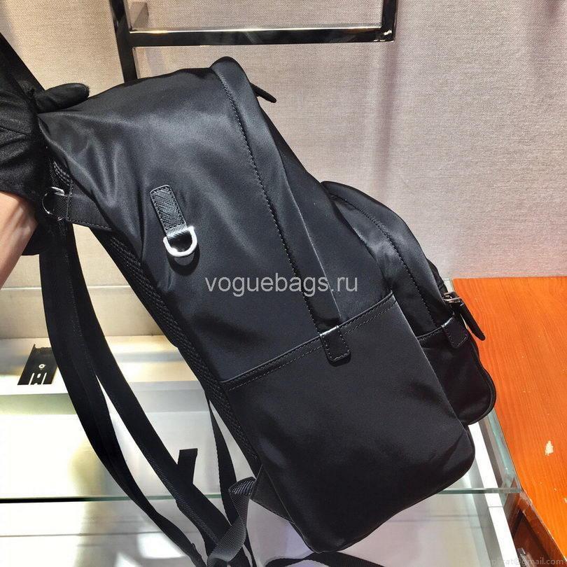 Prada 2V066 Tessuto Zainetto Nylon And Leather Backpack in Black
