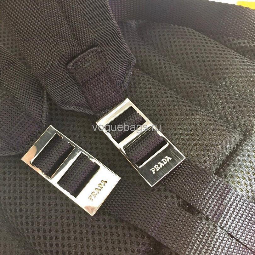 Prada 2V066 Tessuto Zainetto Nylon And Leather Backpack in Black