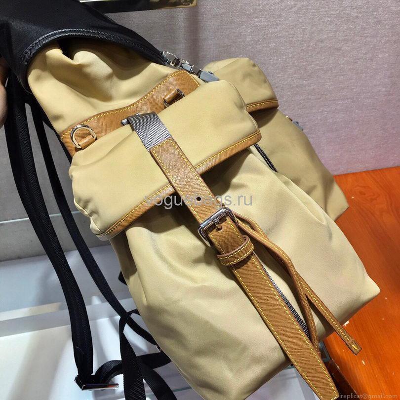 Prada 2VZ074 Nylon Backpack Bag in Brown