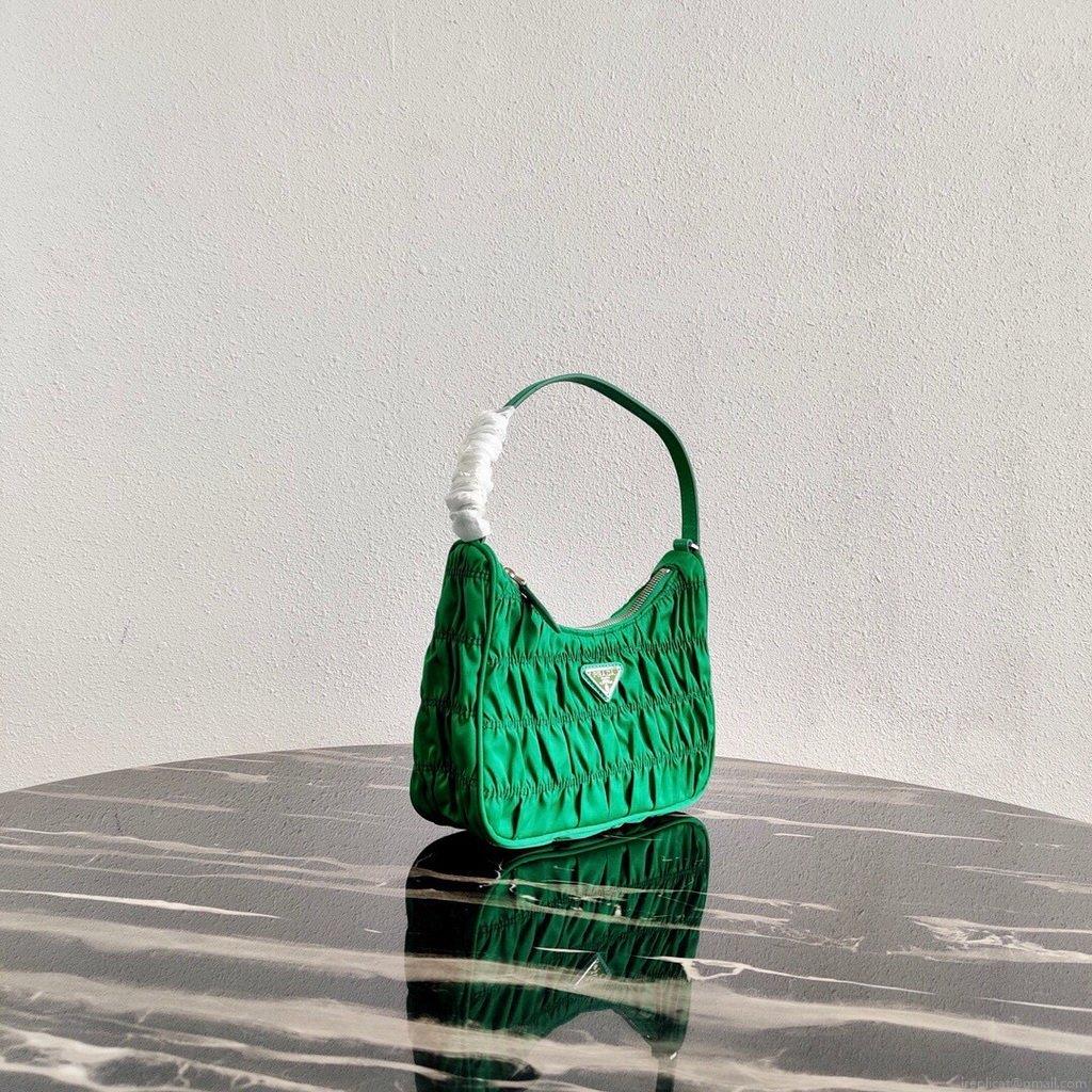 Prada 1NE204 Prada Nylon and Saffiano Leather Mini Bag in Green