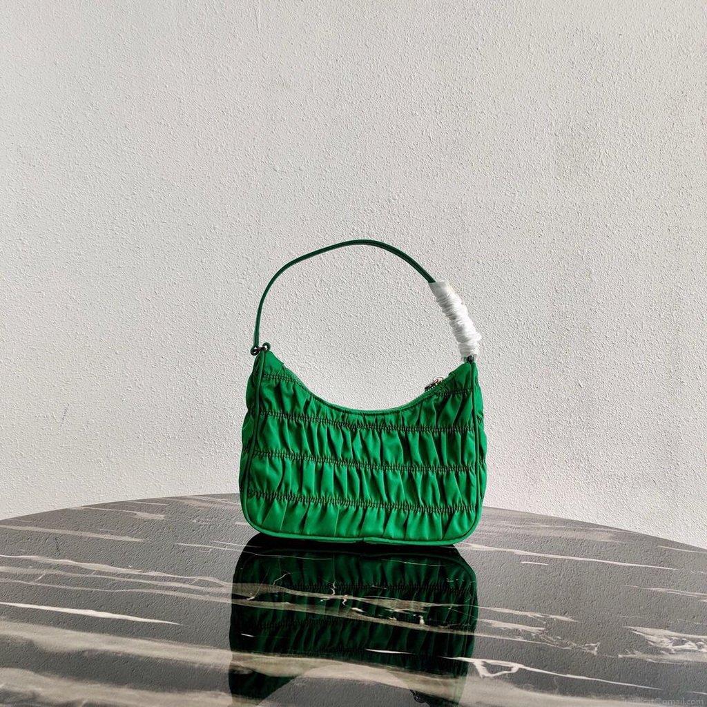 Prada 1NE204 Prada Nylon and Saffiano Leather Mini Bag in Green