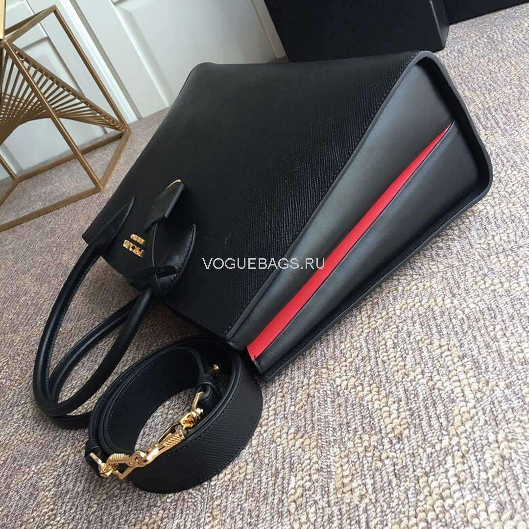 Prada 1BA153 Large Saffiano Leather Handbag in Black