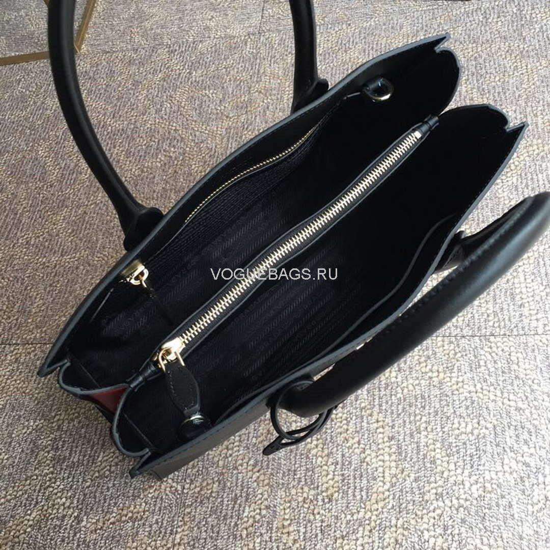 Prada 1BA153 Large Saffiano Leather Handbag in Black