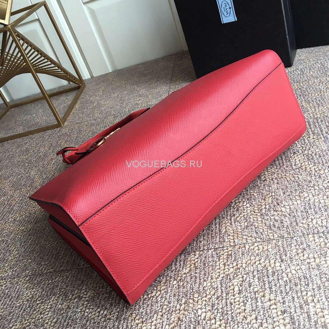 Prada 1BA153 Large Saffiano Leather Handbag in Red