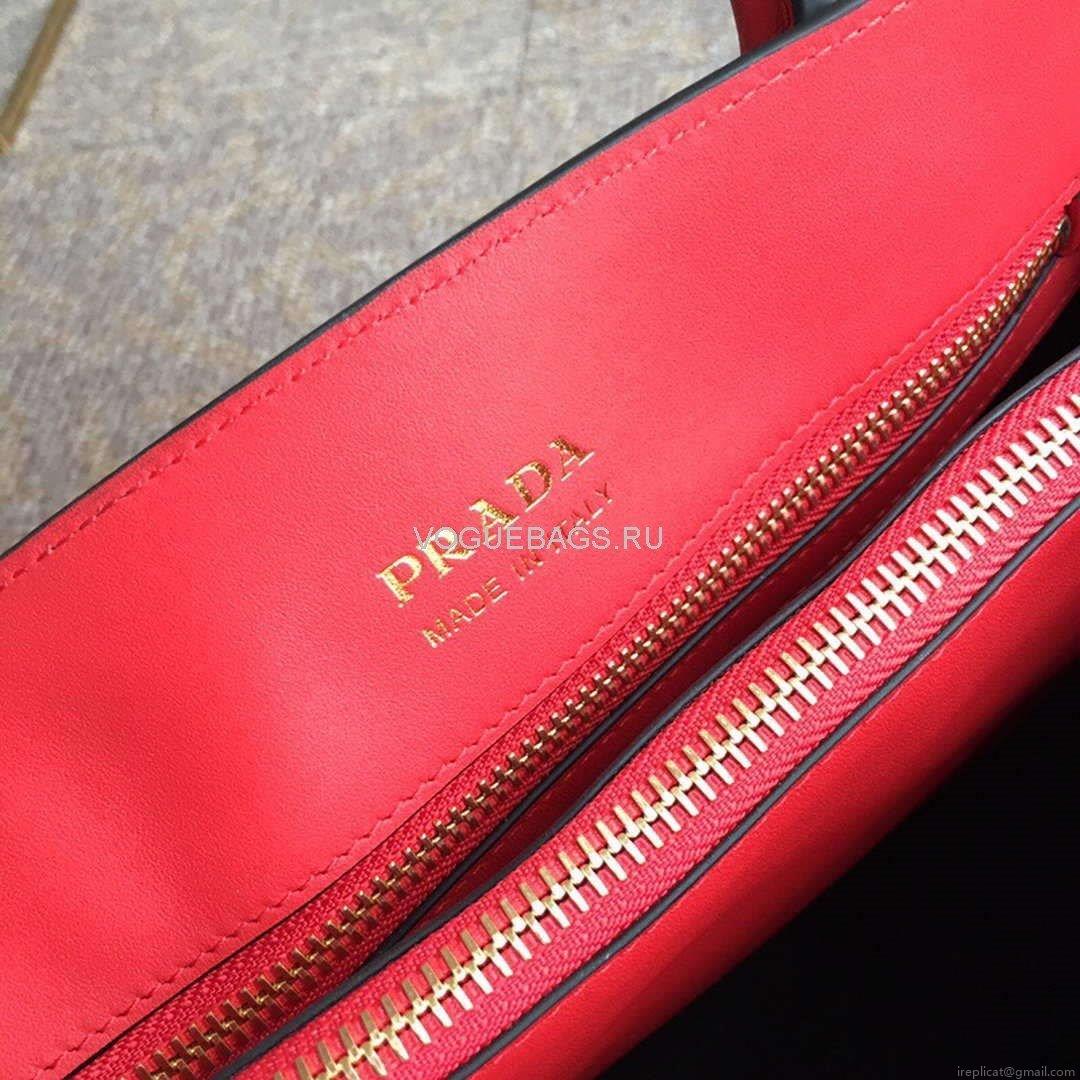 Prada 1BA153 Large Saffiano Leather Handbag in Red