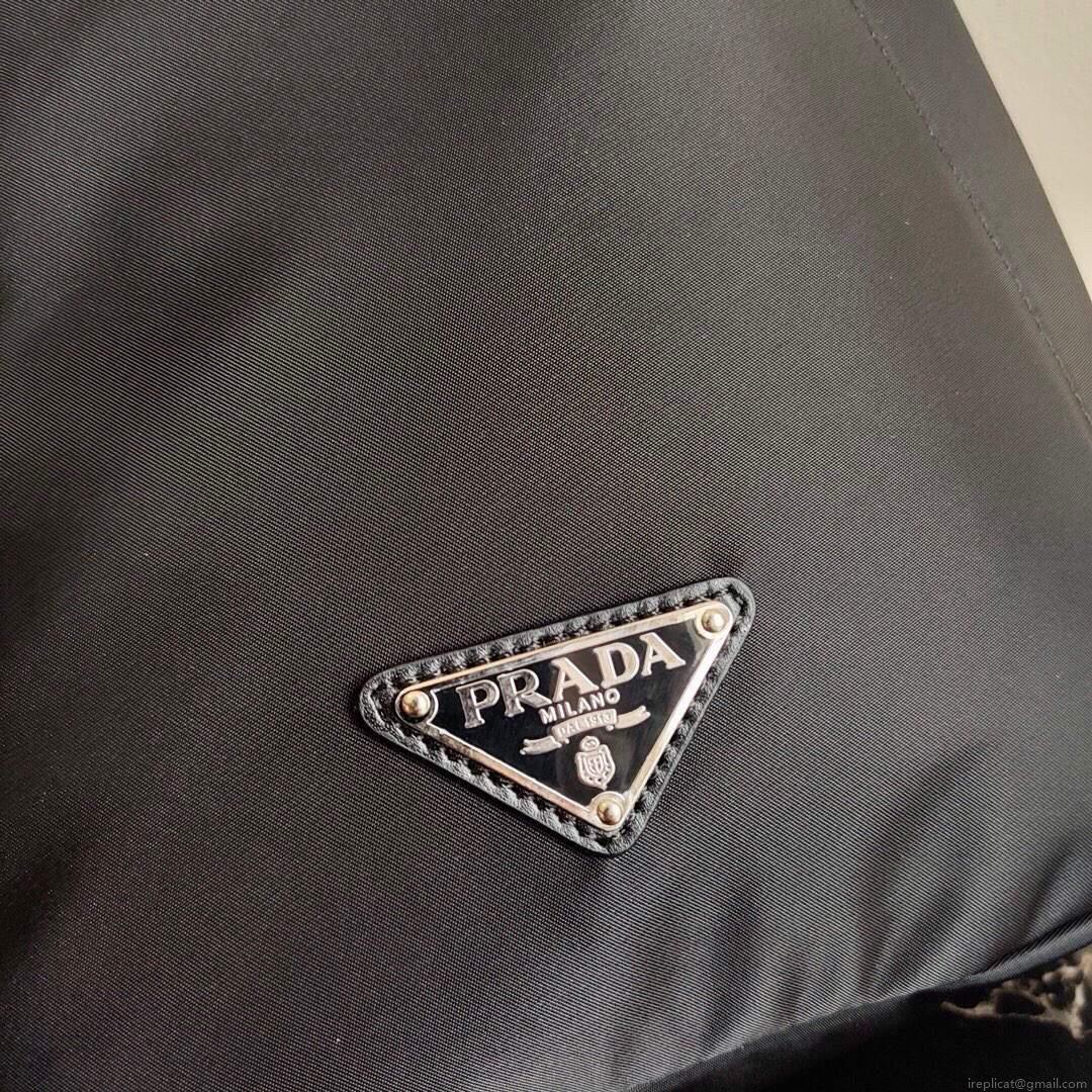 Prada Re-Nylon and leather Backpack 2VZ092 Black