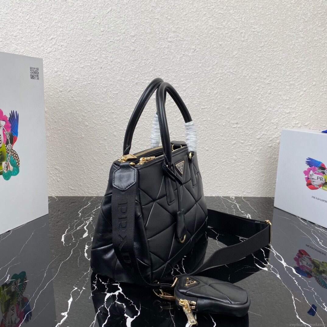 Prada Small Prada Galleria Saffiano Leather bag 1BA863 Black