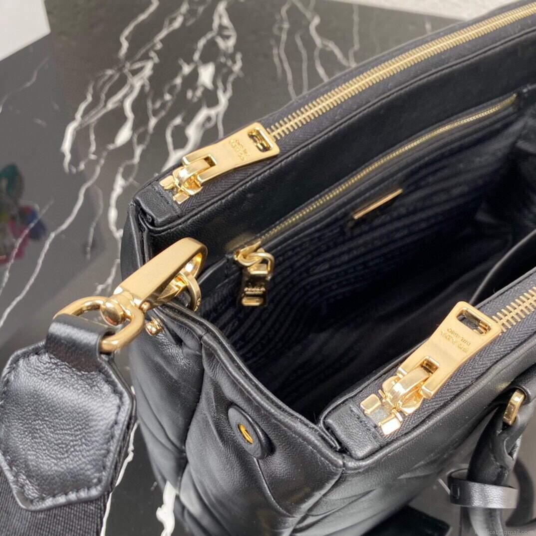 Prada Small Prada Galleria Saffiano Leather bag 1BA863 Black