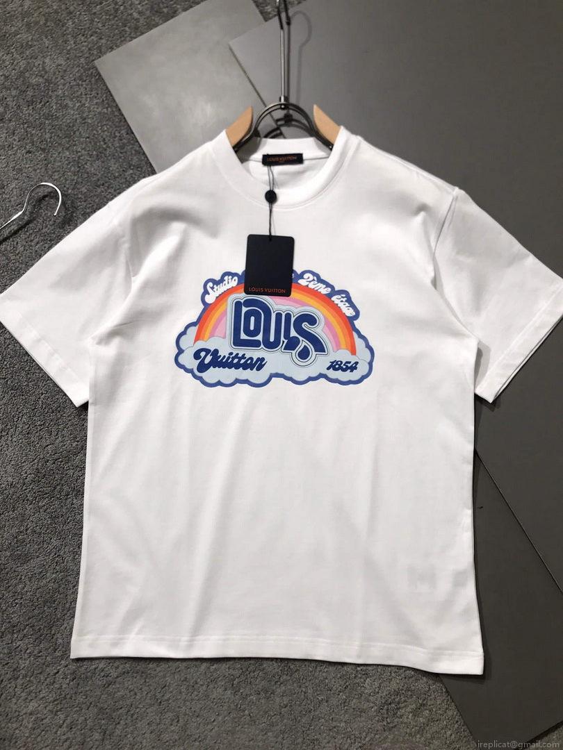 LV 1AB4UO Men’s Women’s Louis Vuitton Rainbow Printed T-Shirt L66450