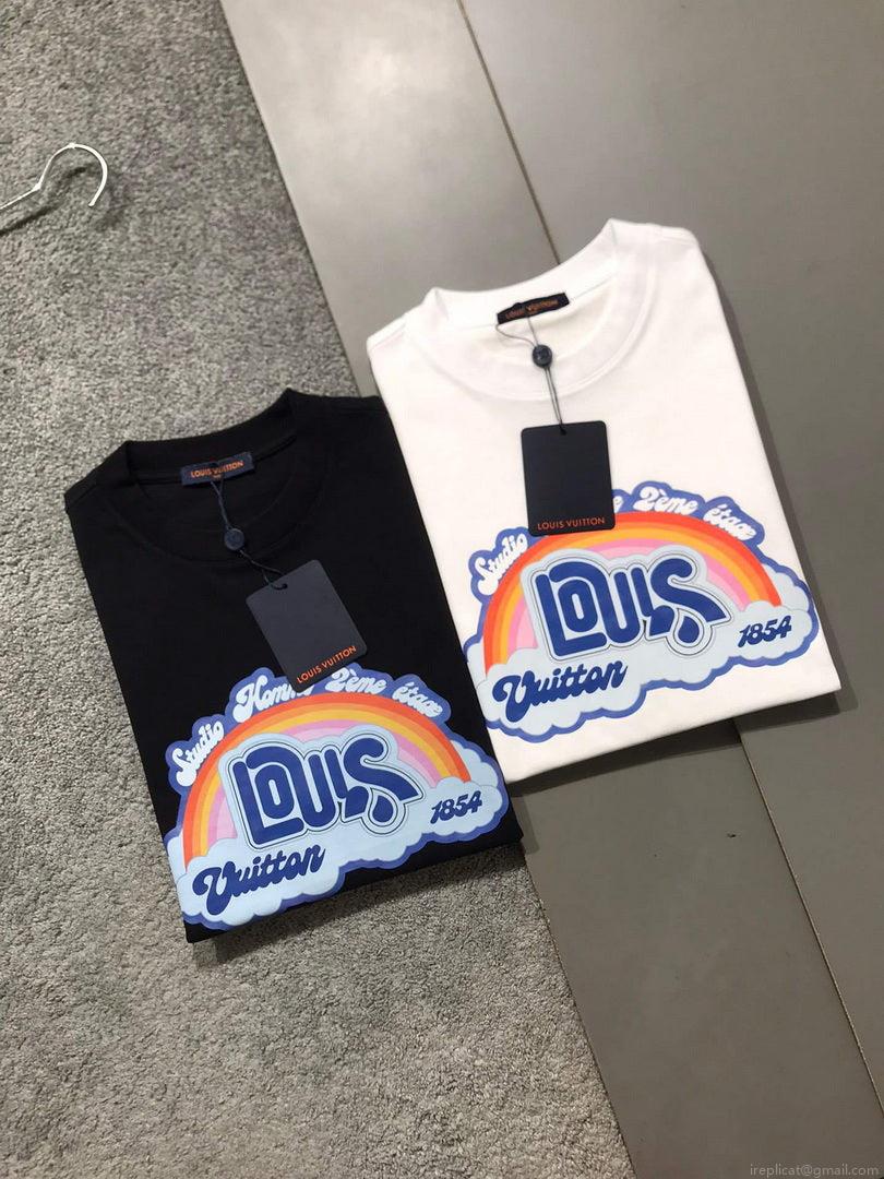 LV 1AB4UO Men’s Women’s Louis Vuitton Rainbow Printed T-Shirt L66451