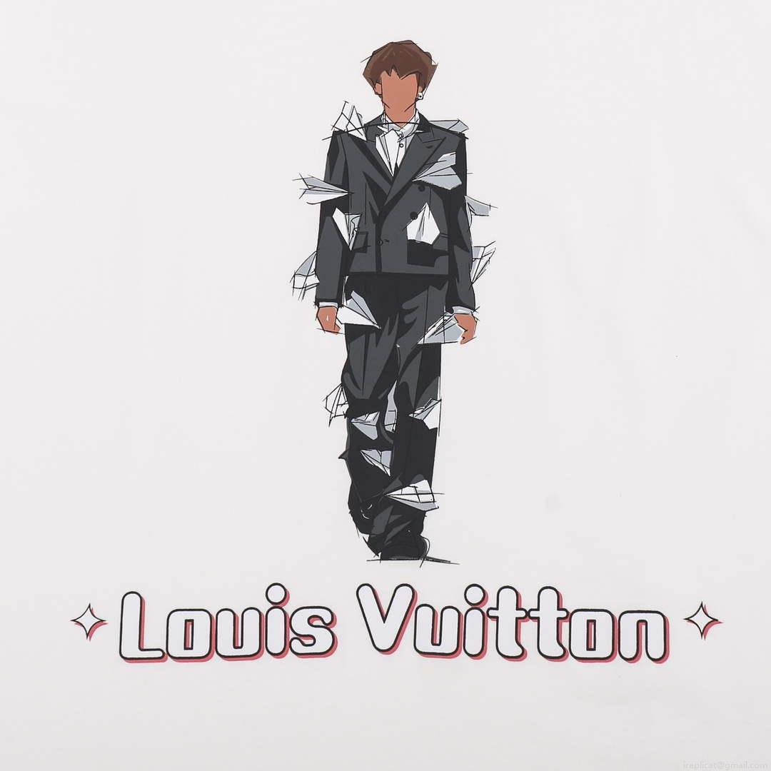 LV 1AAU5D Men’s Women’s LV Frequency Graphic T-Shirt L66462