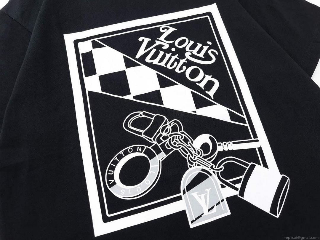 LV 1AAU5D Men’s Women’s LV Frequency Graphic T-Shirt L66465