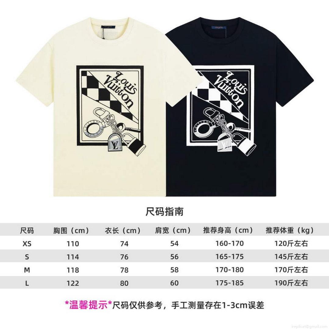 LV 1AAU5D Men’s Women’s LV Frequency Graphic T-Shirt L66465