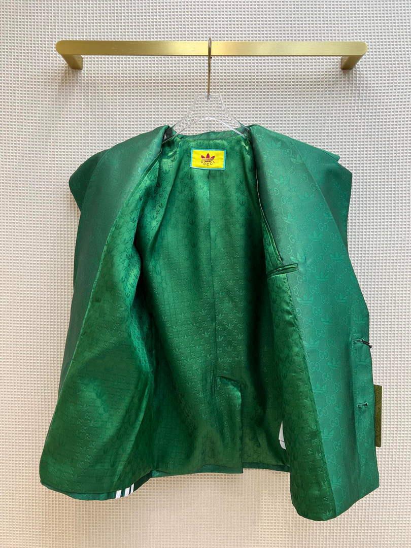 Gucci 693451 adidas x Gucci GG Jacket for women green