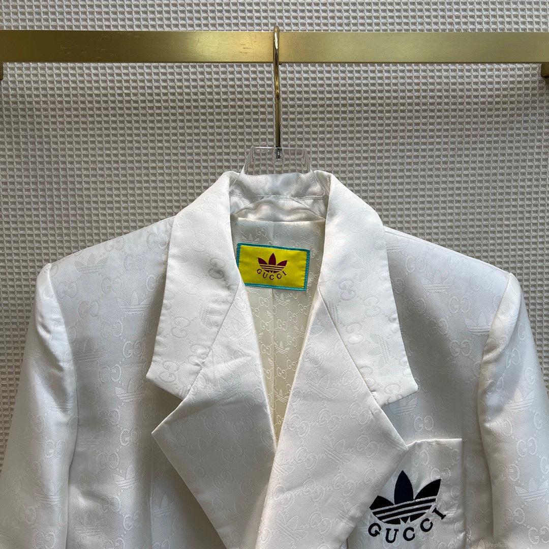 Gucci 693451 adidas x Gucci GG Jacket for women white