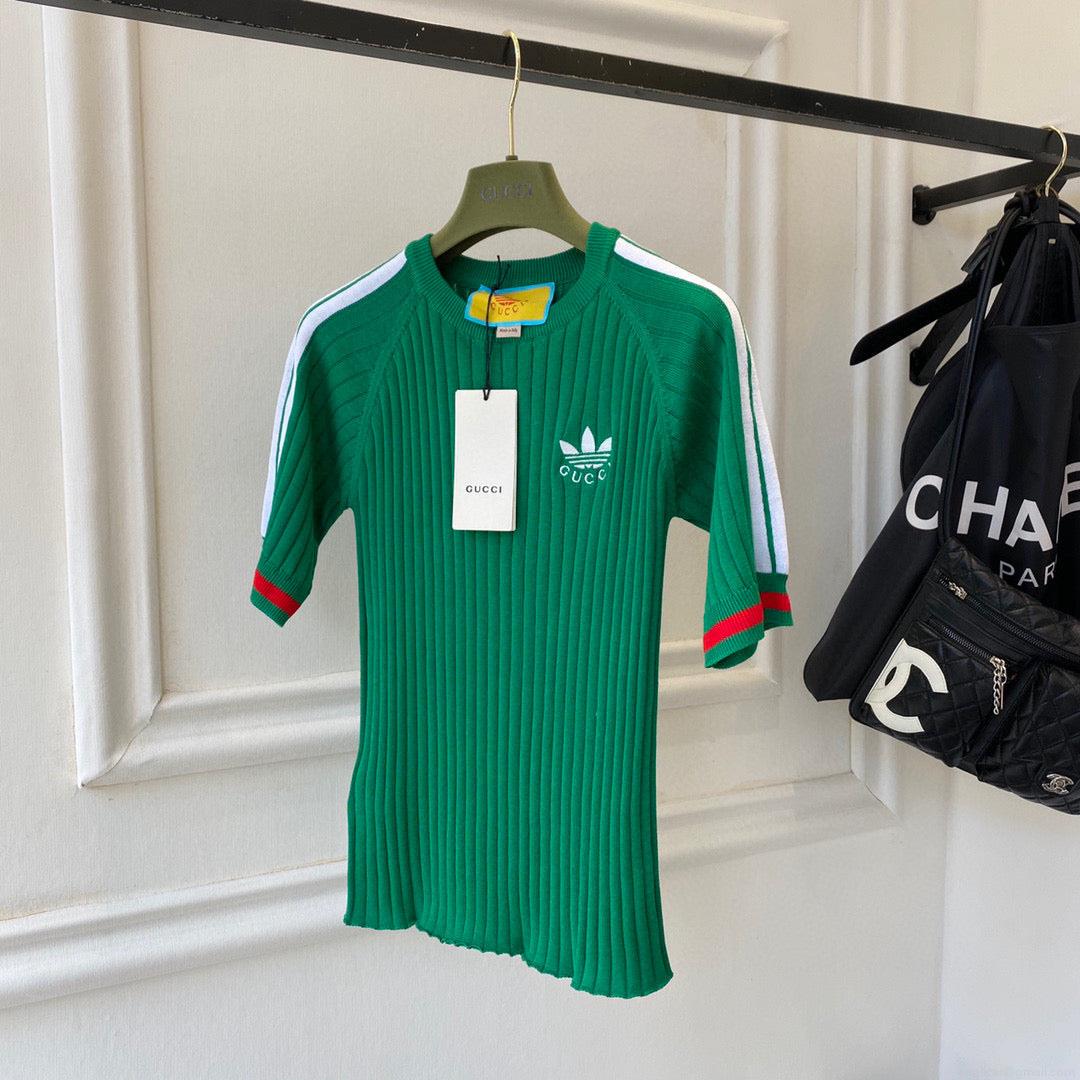 Gucci 693638 adidas x Gucci cropped T-shirt for women green