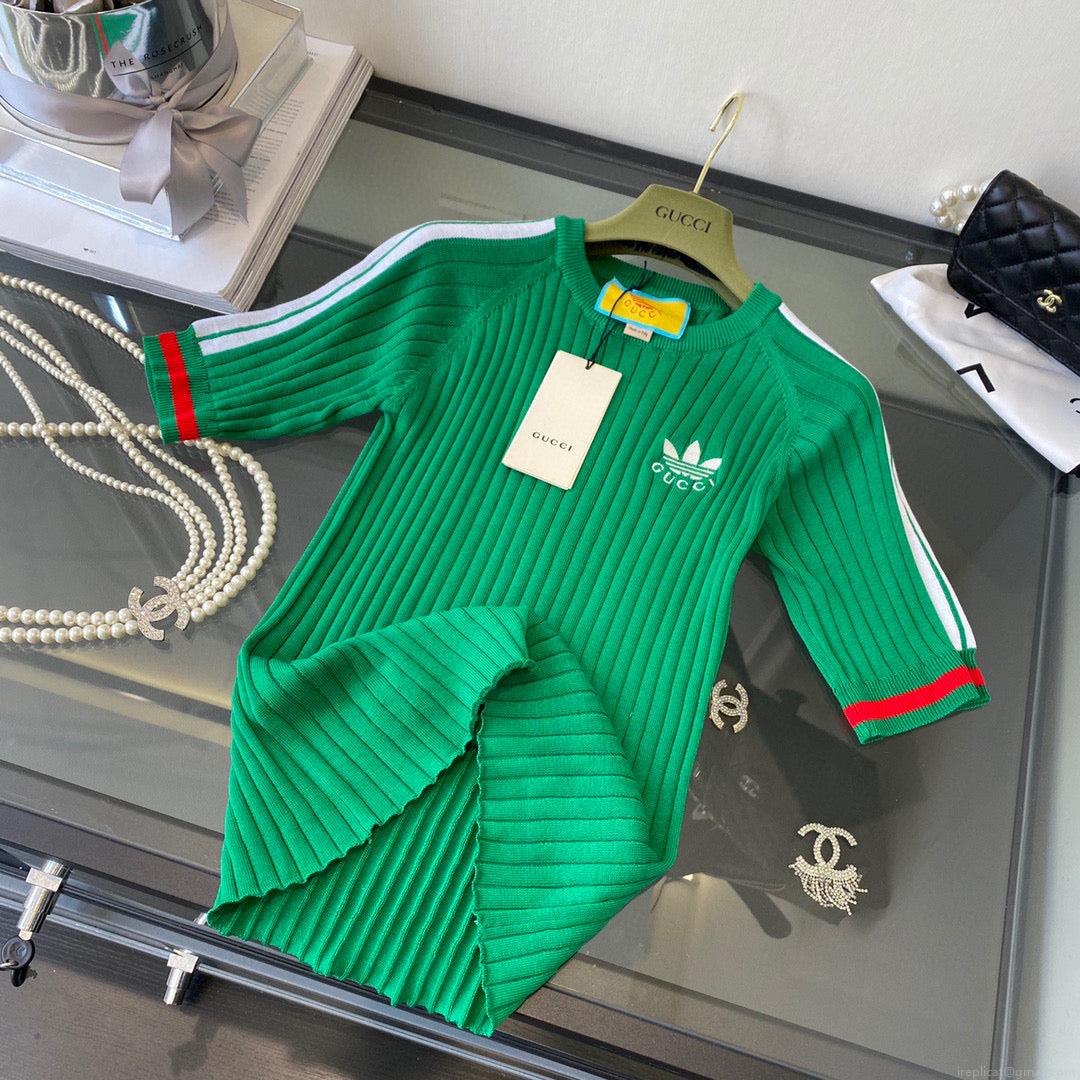 Gucci 693638 adidas x Gucci cropped T-shirt for women green