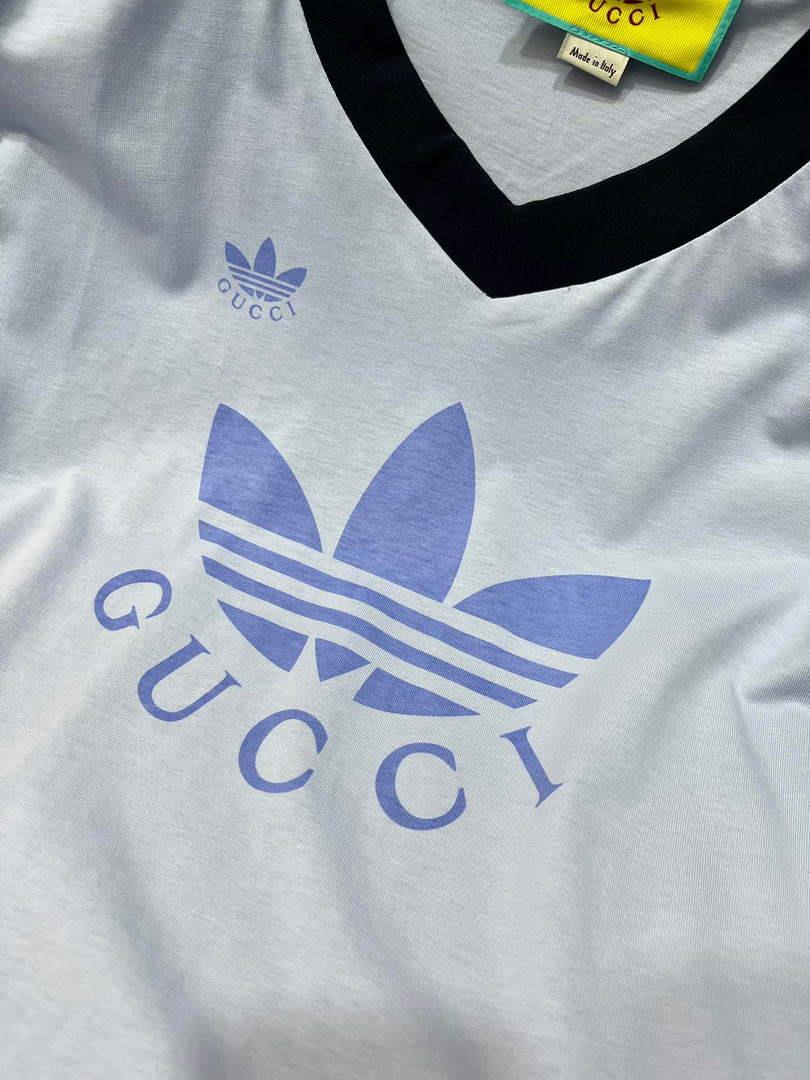 Gucci 693640 adidas x Gucci cropped T-shirt for women white