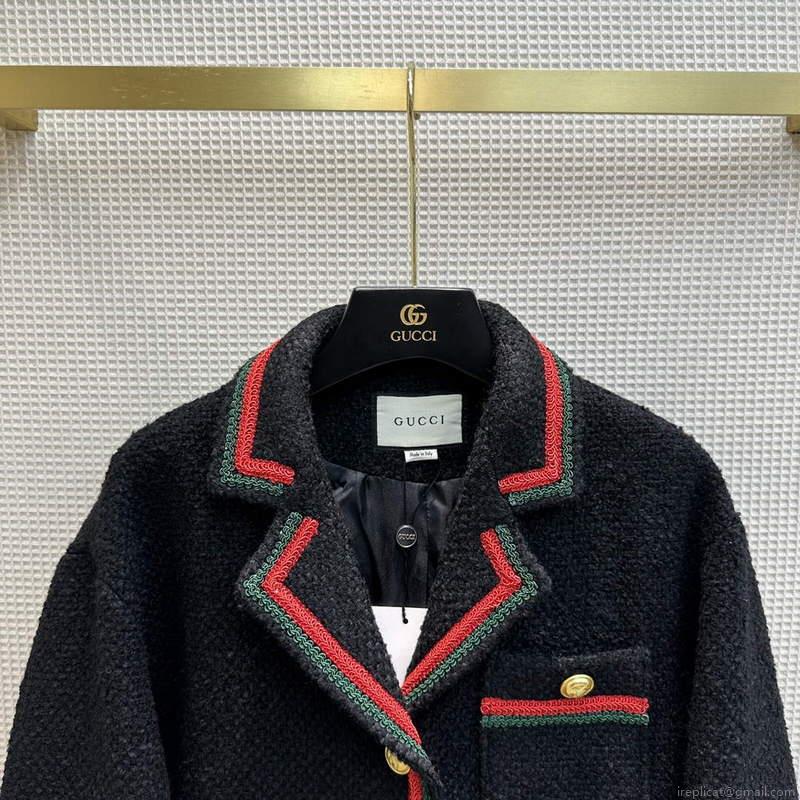 Gucci 718526 Women’s Tweed Wool Coat G66852
