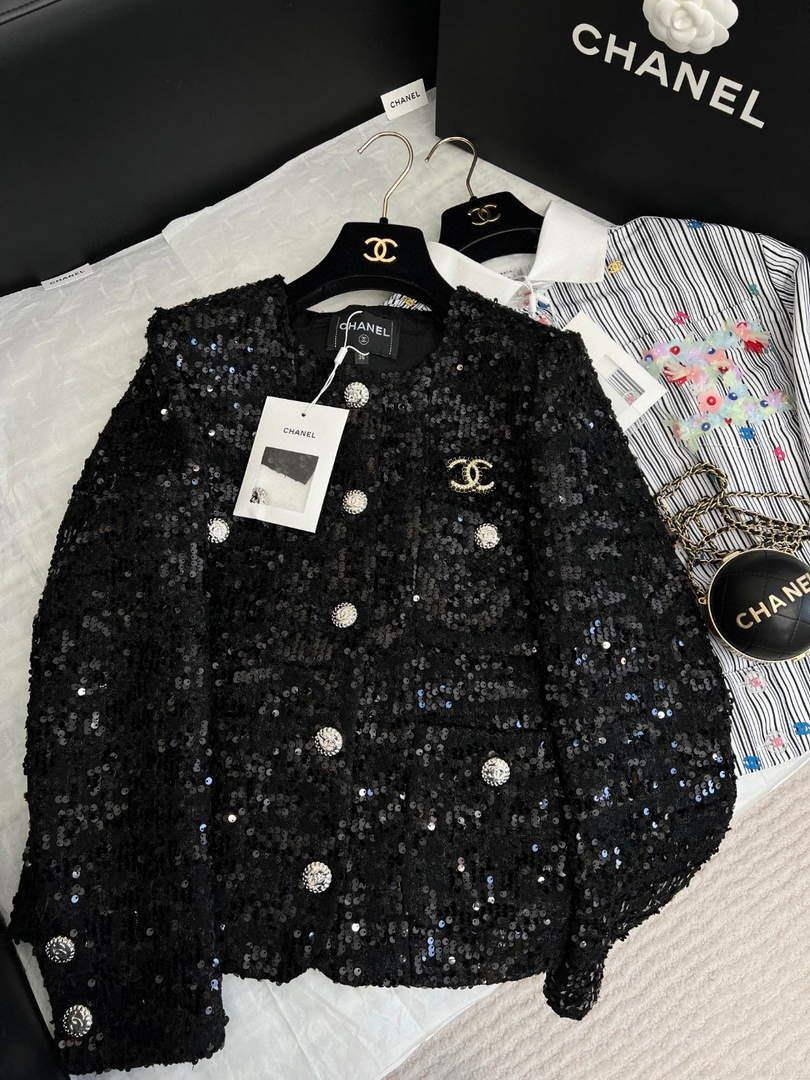 Chanel P73609 Women’s Fashion Clothing Jacket C58713