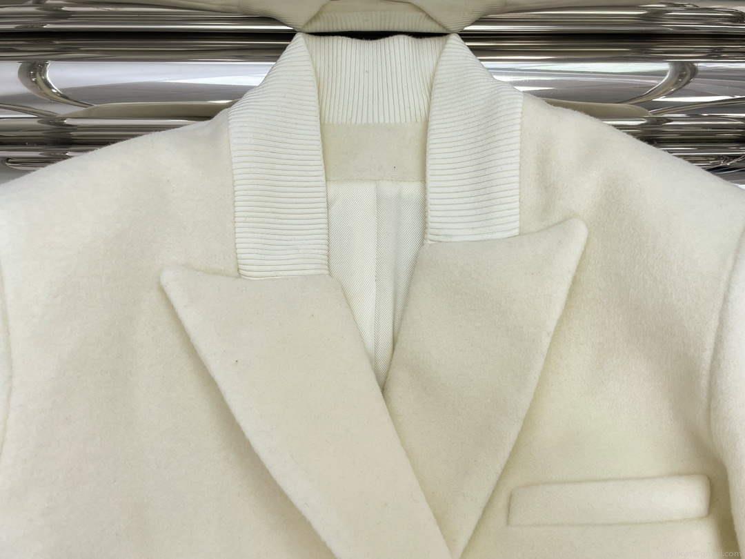 Balmain YH0UB071WB54 Women’s Fashion Clothing Long wool coat B73540